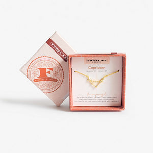 Zodiac Constellation Pendant (Capricorn) - Gold